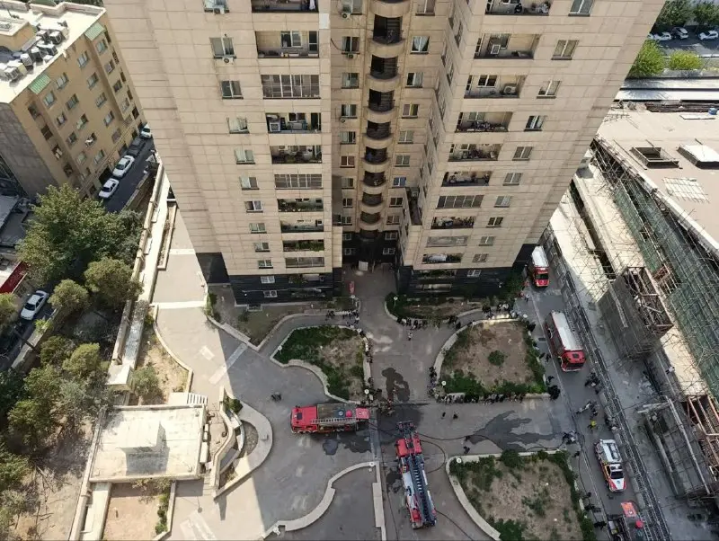 آتش سوزی در خیابان مرودشت