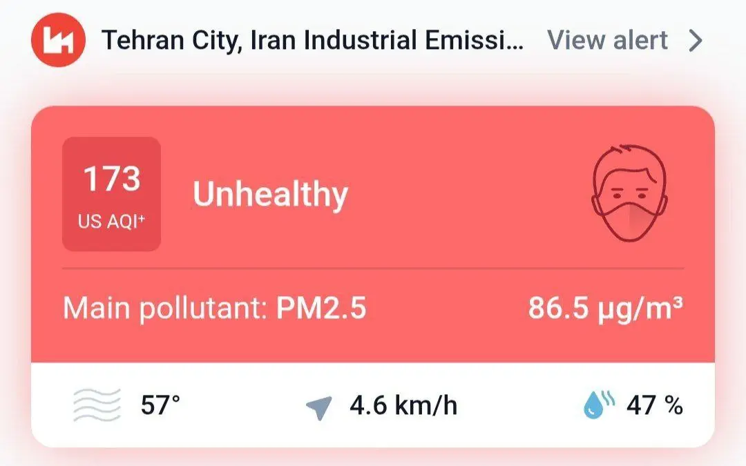 شاخص آلودگی هوا