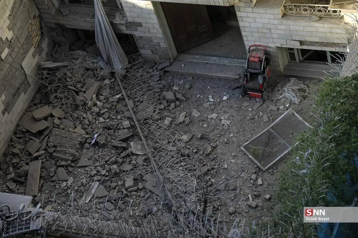 تصاویر حجم خسارات حمله به ساختمان‌های مسکونی خیابان مجاهدین اسلام