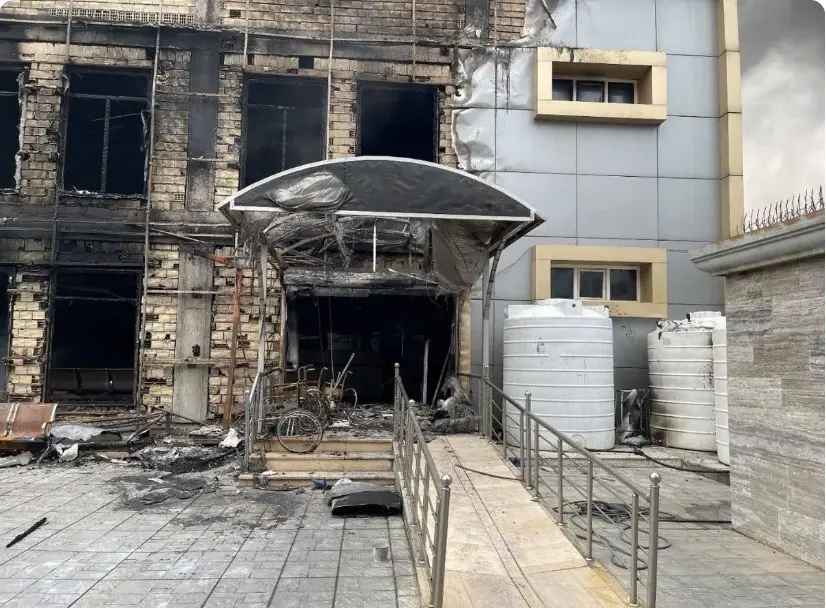 تخریب مرکز دیالیز کرج در پی حملات آمریکا و اسرائیل