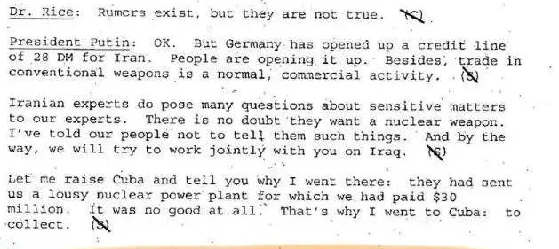 سند مکالمات پوتین و بوش 3