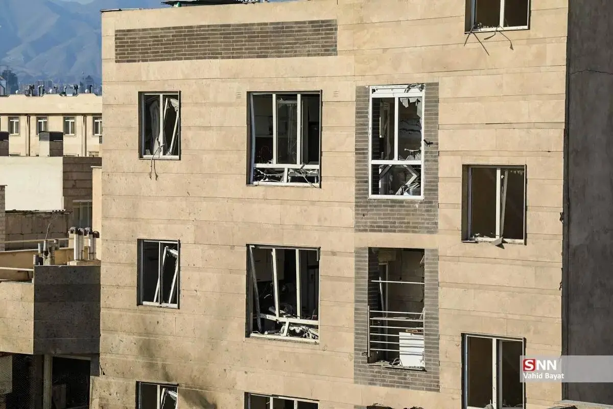 تصاویر حجم خسارات حمله به ساختمان‌های مسکونی خیابان مجاهدین اسلام