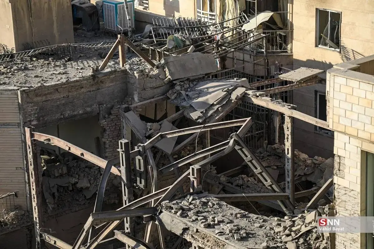 تصاویر حجم خسارات حمله به ساختمان‌های مسکونی خیابان مجاهدین اسلام