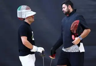 تمرینات آمادگی شمشیربازان کاروان سفیران اقتدار