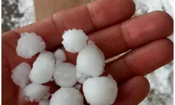 بارش شدید باران و تگرگ در عربستان + فیلم