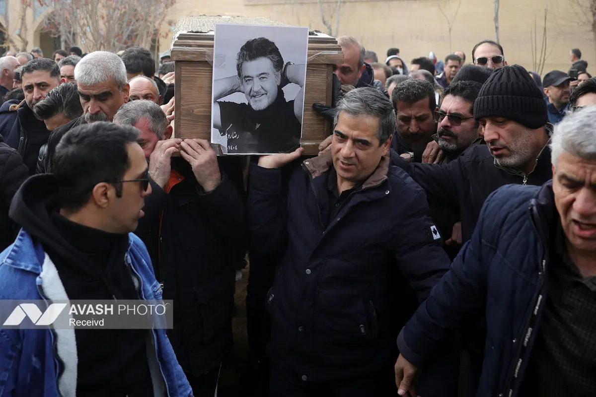 مراسم تشییع پیکر «رضا رویگری»