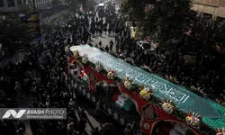 مراسم تشییع پیکرهای ۱۰۰ شهید گمنام 