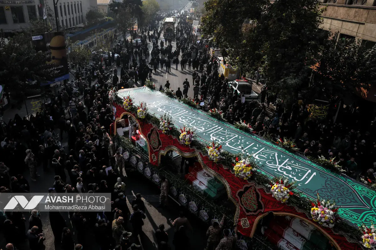 مراسم تشییع پیکرهای ۱۰۰ شهید گمنام - تهران