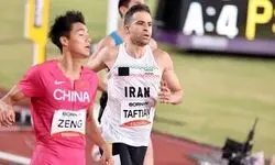 تفتیان به فینال ۱۰۰ متر نرسید
