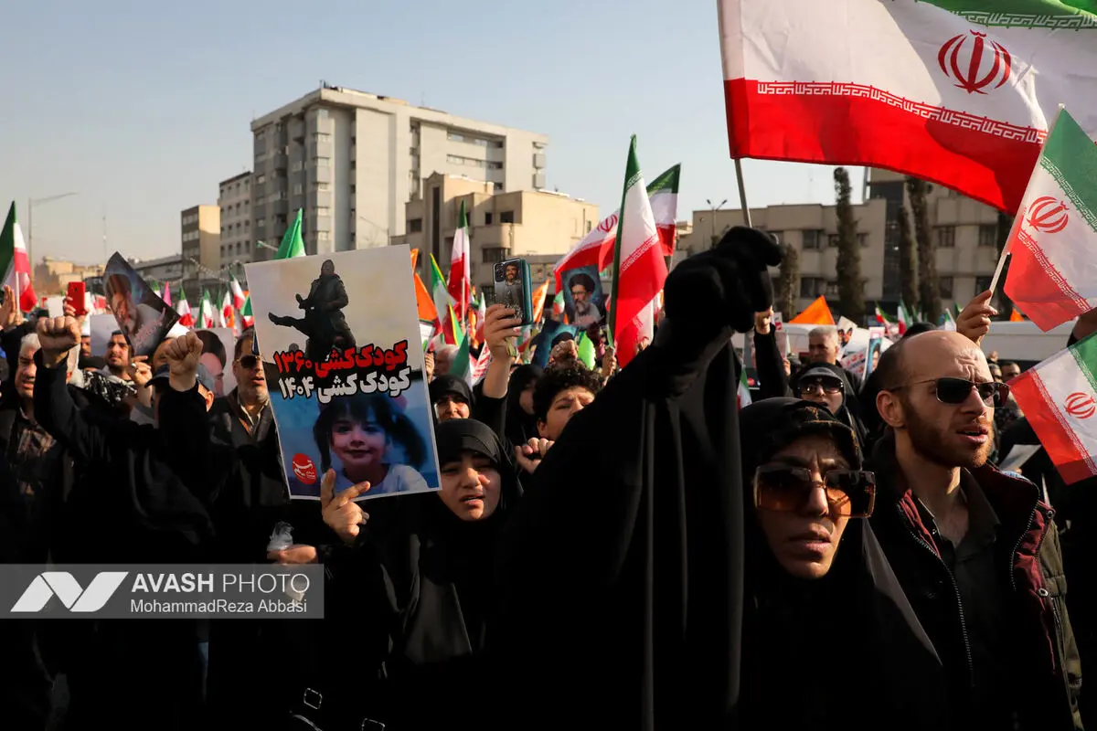 راهپیمایی محکومیت اقدامات تروریستی آمریکا و رژیم صهیونیستی علیه ملت ایران - تهران