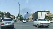 دیده شدن دود شدید در آسمان قم+ عکس