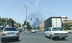 دیده شدن دود شدید در آسمان قم+ عکس