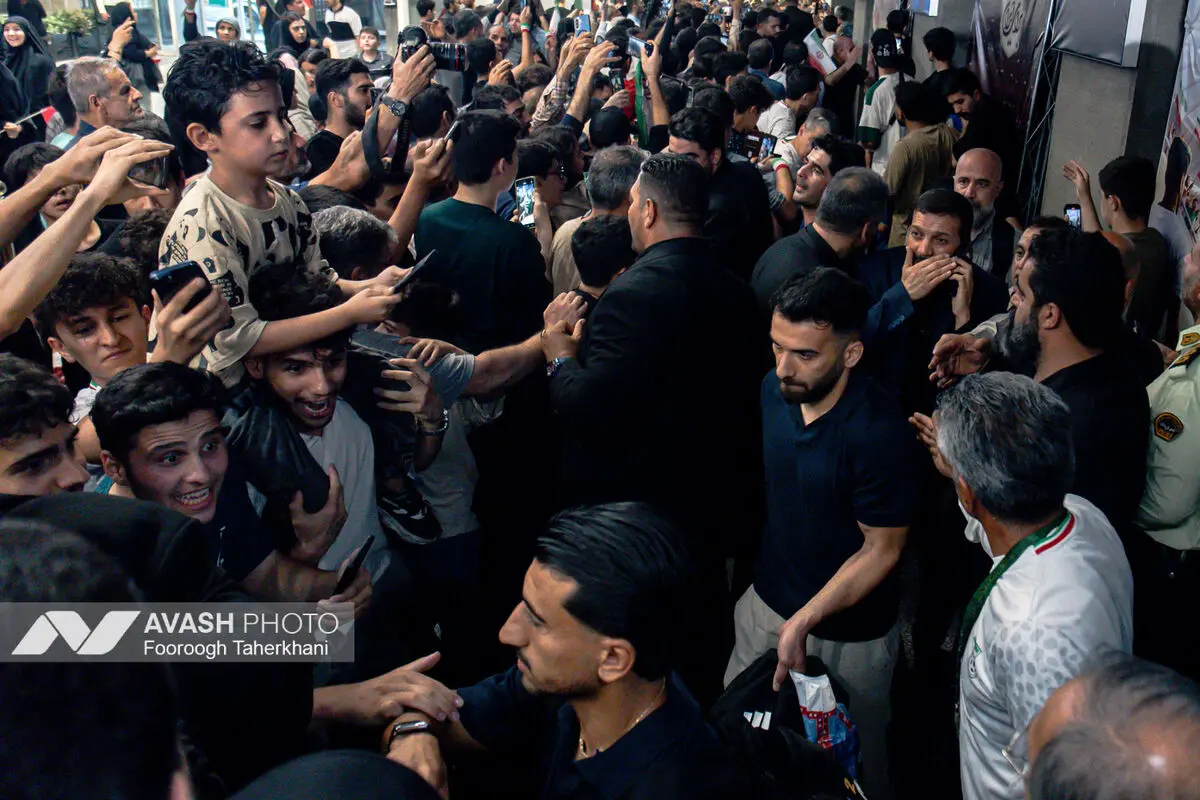 ورود کاروان تیم ملی فوتبال به کشور