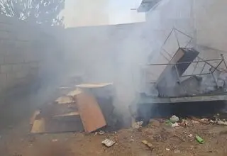 وقوع آتش‌سوزی گسترده در یک کارگاه در محدوده چهاردانگه