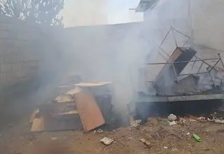 وقوع آتش‌سوزی گسترده در یک کارگاه در محدوده چهاردانگه