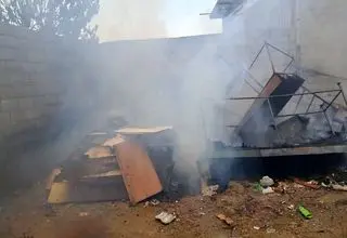 وقوع آتش‌سوزی گسترده در یک کارگاه در محدوده چهاردانگه