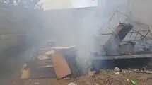 وقوع آتش‌سوزی گسترده در یک کارگاه در محدوده چهاردانگه