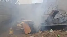 وقوع آتش‌سوزی گسترده در یک کارگاه در محدوده چهاردانگه