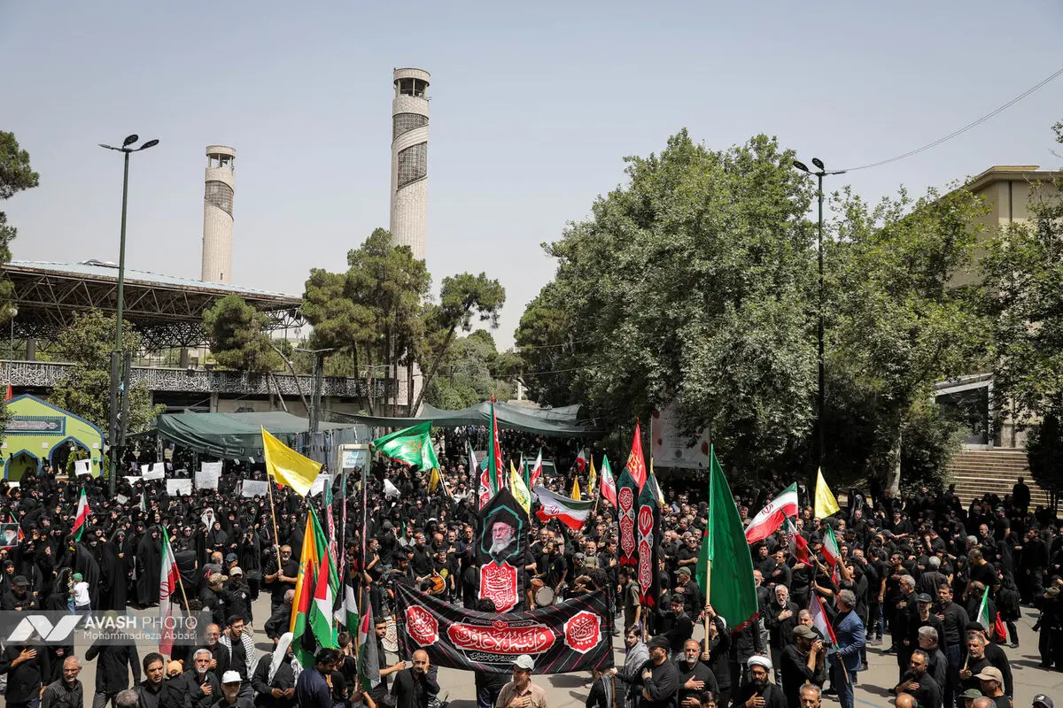 دسته عزاداری مردمی دانشجویی ظهر تاسوعا در تهران