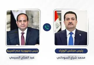 تاکید السودانی و السیسی بر حل بحران‌های منطقه از طریق گفت‌وگو