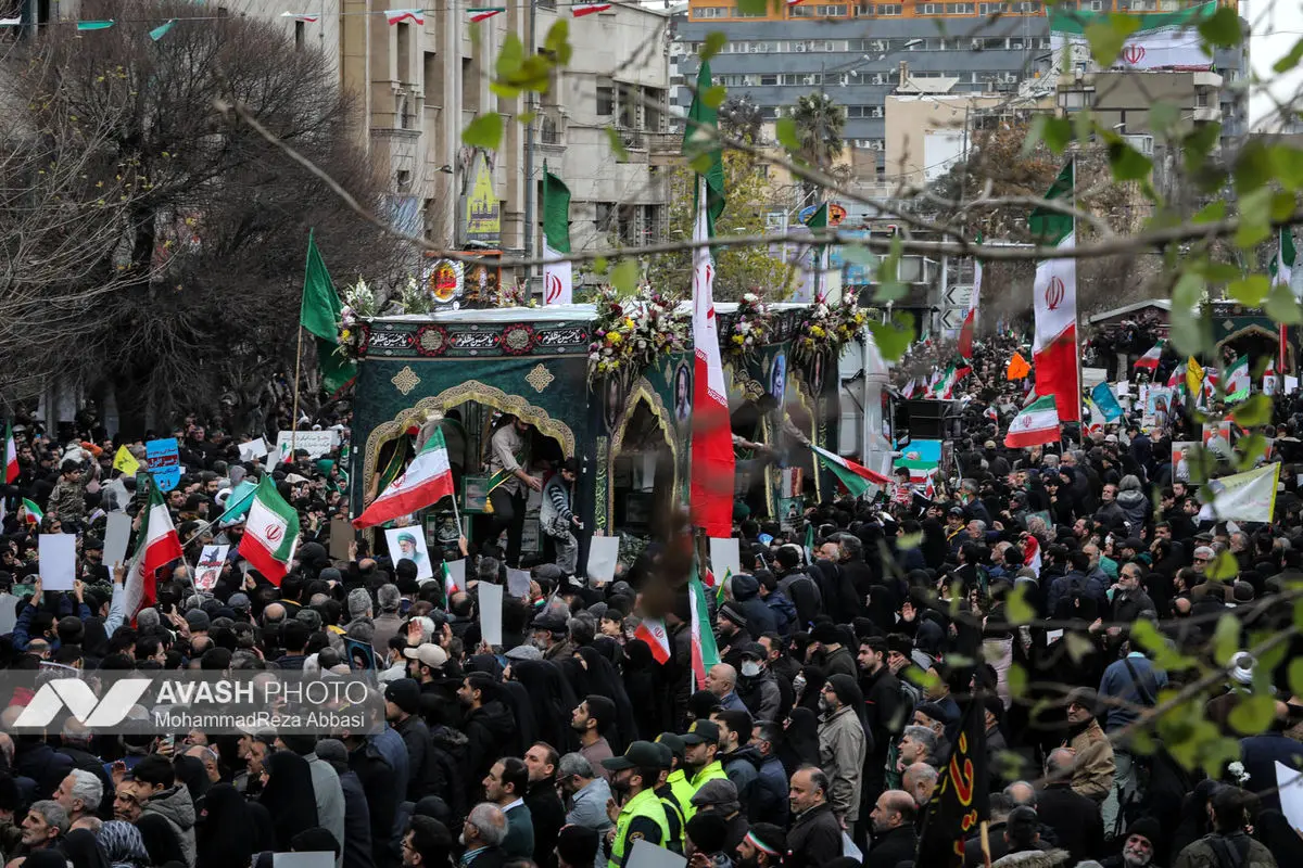 مراسم تشییع پیکر شهدای جنایات اخیر صهیونی - آمریکایی _۱