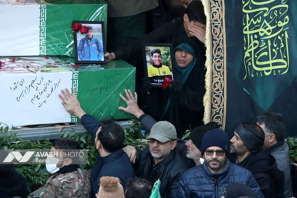 مراسم تشییع پیکر شهدای جنایات اخیر صهیونی - آمریکایی _۲