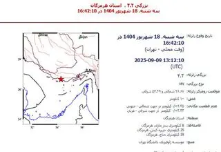 زلزله ۴.۲ ریشتری هرمزگان را لرزاند