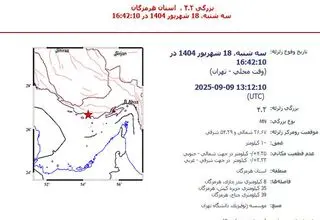 زلزله ۴.۲ ریشتری هرمزگان را لرزاند
