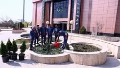 درختکاری جامعه ورزش در کمیته ملی المپیک به یاد رهبر انقلاب و شهدا