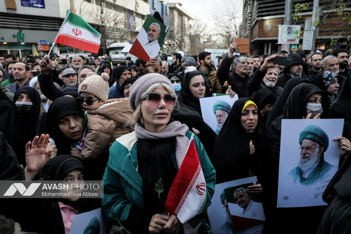 مراسم تشییع پیکر شهدای جنایات اخیر صهیونی - آمریکایی _۱