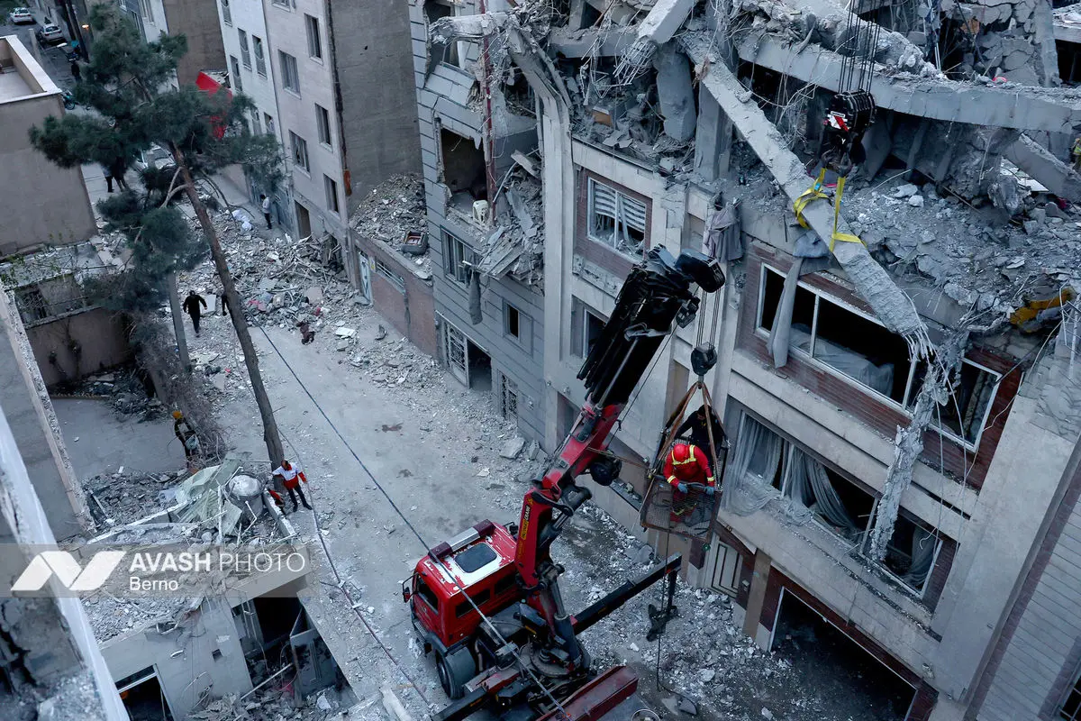 خسارات ناشی از تجاوز هوایی آمریکا و رژیم صهیونیستی تهران ـ۷ فروردین ۱۴۰۵