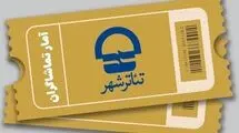 اعلام آمار فروش و تماشاگران آثار به صحنه رفته در فصل جدید اجراهای تئاتر شهر 
