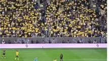 پلاکارد "شماره ۷" هواداران النصر در حمایت از رونالدو