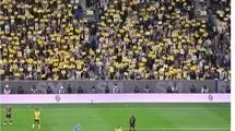 پلاکارد "شماره ۷" هواداران النصر در حمایت از رونالدو
