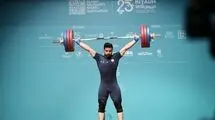 نقره علیرضا معینی در حرکت یک‌ضرب وزن ۹۴ کیلوگرم