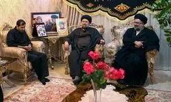 حضور سیدحسن خمینی در منزل سردار سپهبد شهید
