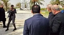حضور لاریجانی در محل شهادت حاج قاسم سلیمانی