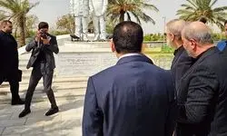 حضور لاریجانی در محل شهادت حاج قاسم سلیمانی