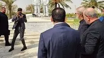 حضور لاریجانی در محل شهادت حاج قاسم سلیمانی
