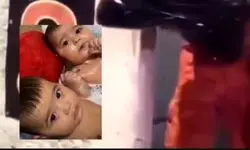 2 برادر دوقلوی یک‌ ساله در آتش‌سوزی خانه‌شان جان باختند