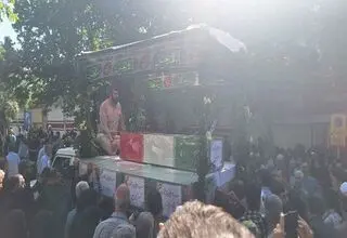 پیکر 5 شهید حمله موشکی اسرائیل به ایران تشییع شد