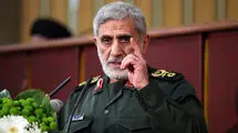 حضور سردار قاآنی و همسرش در مراسم تشییع شهیدان باقری و حاجی‌زاده