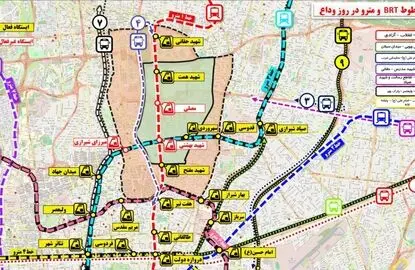 محدودیتهای ترافیکی همزمان با مراسم وداع و تشییع رهبر شهید