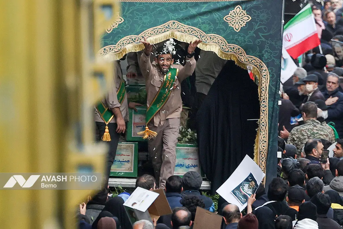 مراسم تشییع پیکر شهدای جنایات اخیر صهیونی - آمریکایی _۲