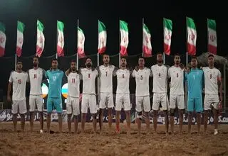 مراسم بدرقه تیم فوتبال ساحلی با حضور رئیس فدراسیون فوتبال