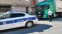کامیون ۱۰ چرخ با راننده ۱۷ ساله متوقف شد