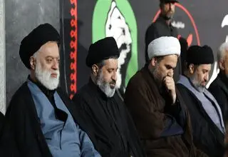فرزندان و داماد رهبر شهید انقلاب در مراسم بزرگداشت مشهد/تصاویر