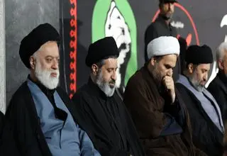 فرزندان و داماد رهبر شهید انقلاب در مراسم بزرگداشت مشهد/تصاویر
