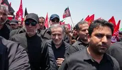 حضور عراقچی در مراسم تشییع آقای شهید ایران