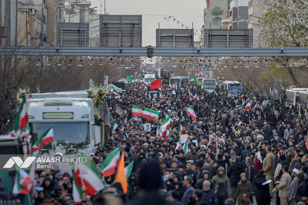 مراسم تشییع پیکر شهدای جنایات اخیر صهیونی - آمریکایی _۲